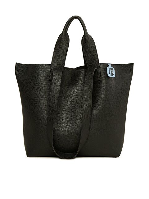 Bagmori Çift Askılı Dokulu Büyük Tote Çanta - S000088284-19351