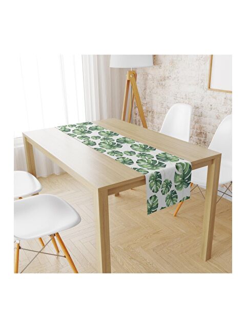 Evmila Yeşil Yapraklar Desen Runner Llrn 108 40x140 cm - S000088285-23173