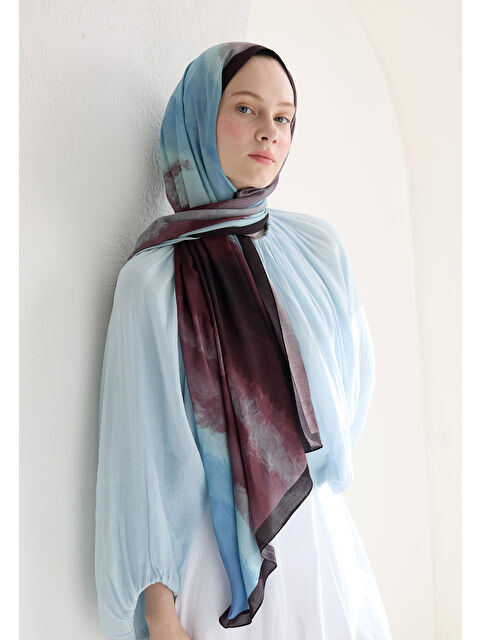 Fresh Scarfs Ombre Floş Viskon Şal Mürdüm