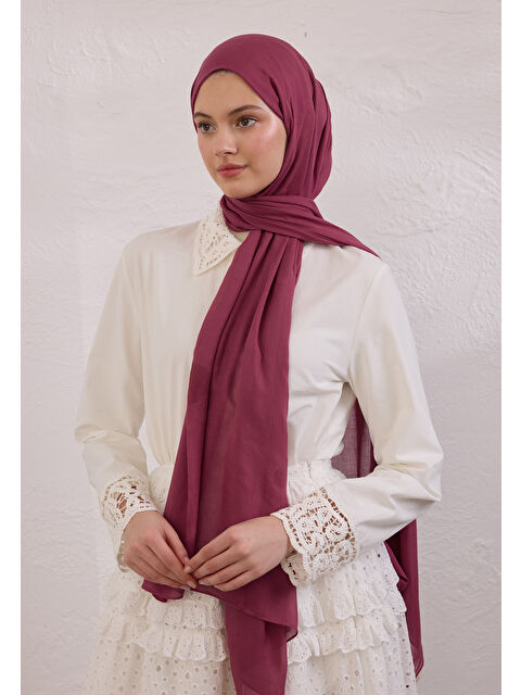 Fresh Scarfs Soft Viskon Şal Mürdüm