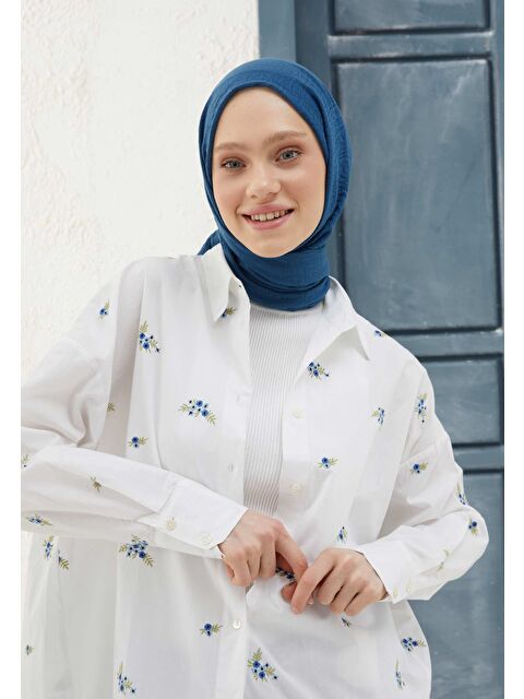 Fresh Scarfs Bürümcük Şal İndigo