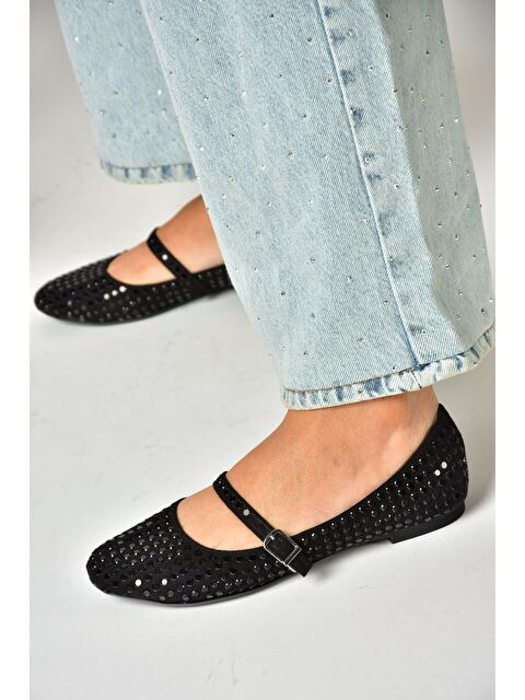 Fox Shoes U7266345 Siyah Kadın Babet - S000369012-19351