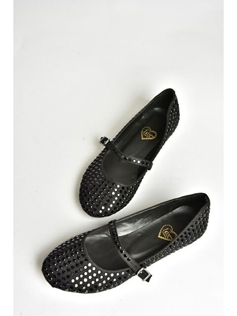 Fox Shoes U7266345 Siyah Kadın Babet - S000369012-19351