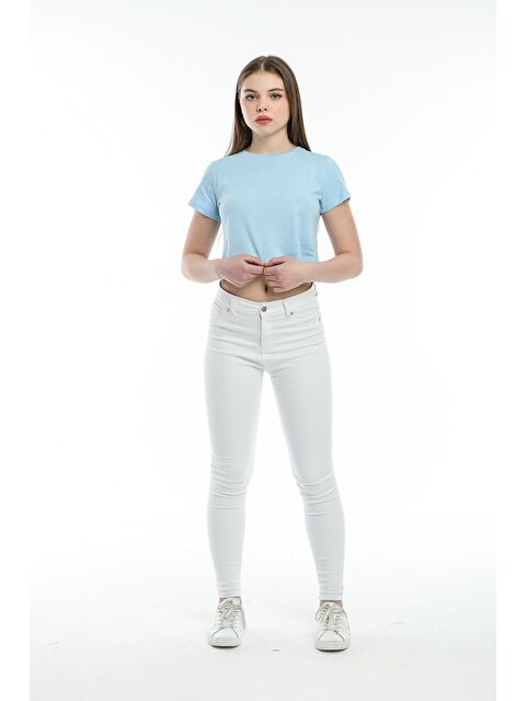 Süperlife Kadın Crop Örme Tişort SPR21Y13 - S000013380-17234