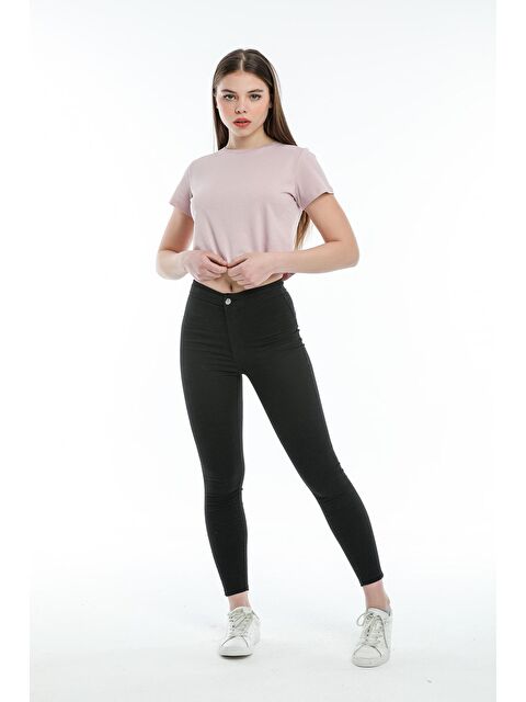 Süperlife Kadın Crop Örme Tişort SPR21Y13 - S000013380-23490