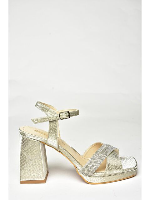 Fox Shoes U8200098 Altın Kadın Topuklu Ayakkabı - S000369102-20076