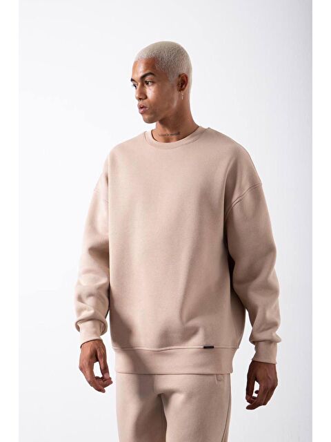 Xhan Bej Organik Pamuklu Şardonlu Oversize Sweatshirt 3KXE8-46416-25 - S000033346-19928