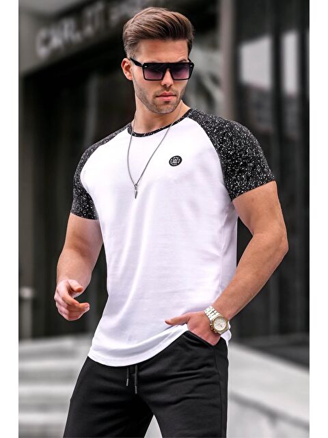 Madmext Beyaz Basic Erkek Tişört 4523