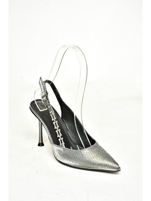 Fox Shoes U8200996 Platin Kadın Topuklu Ayakkabı - S000356353-29666