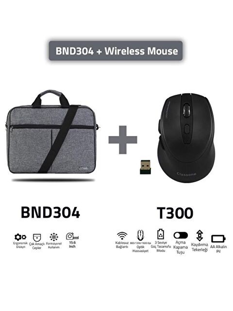 Classone BND304 15.6 Notebook El Çantası + Mouse - S000022930-20600