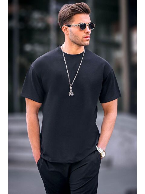 Madmext Siyah Regular Fit Basic Erkek Tişört 6099 - S000015954-19351