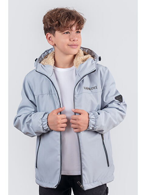 Pina Kids Erkek Çocuk Sabit Kapüşonlu Metal Armalı İçi Kürklü Mont KM3987 - S000425188-20600