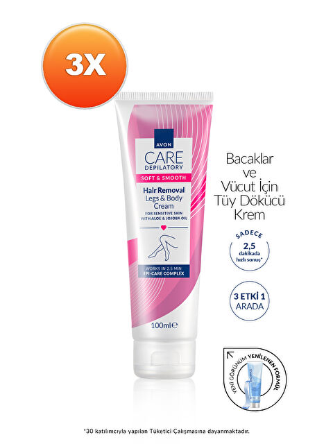 AVON Works Vücut İçin Tüy Dökücü Krem 100 ml 3'lü Set - S000188887-10231
