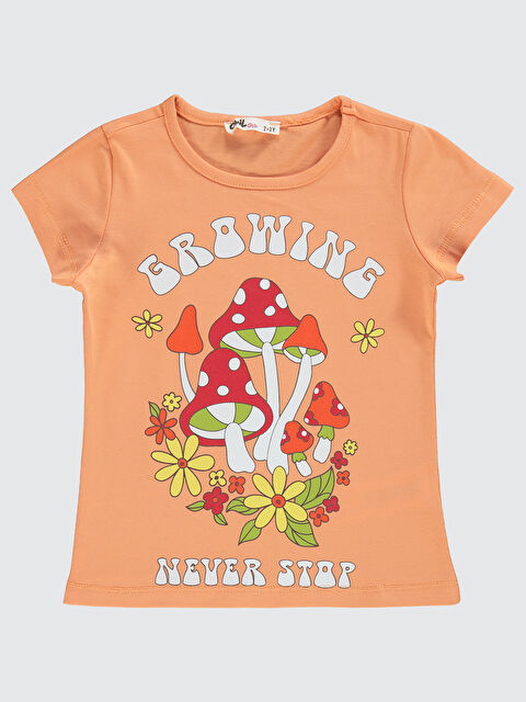 Civil Girls Kız Çocuk Tişört 2-5 Yaş Kayısı Ezmesi