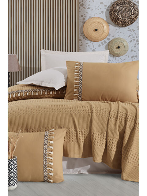 Clasy Çift Kişilik Pike Takımı Bohamline Hardal - S000145197-5376