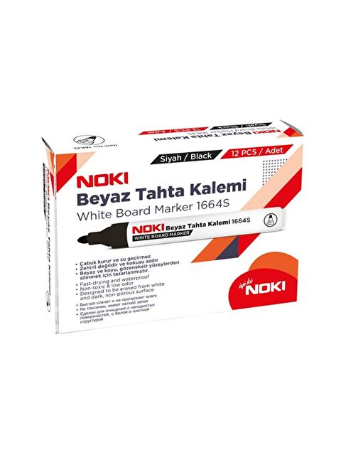 Noki Doldurulabilir Beyaz Tahta Kalemi Siyah 12 Adet - S000080402-19351