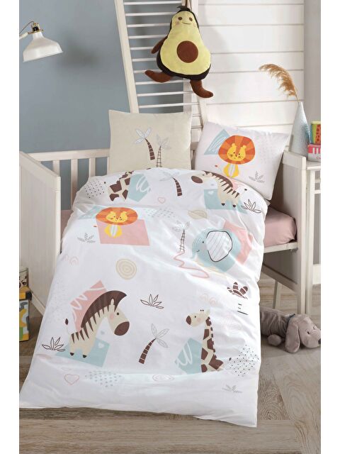 Clasy %100 Pamuk Bebek Nevresim Takımı Sweet Zoo Bej - S000149769-19928