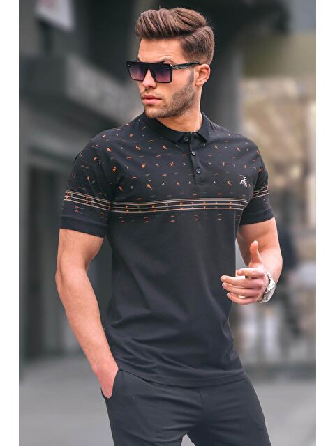 Madmext Siyah Erkek Polo Yaka Tişört 6077 - S000015965-19351
