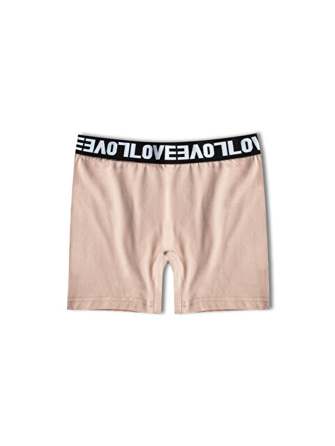 Hnx Pamuklu Beli LOVE Yazılı Lastikli Kadın Mini Tayt - S000144945-17365