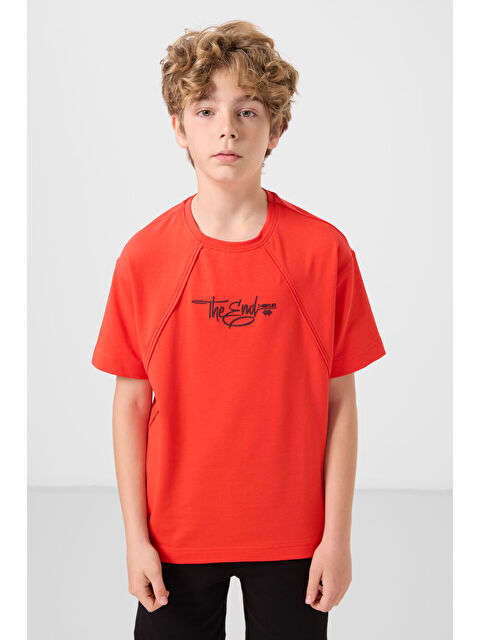 Tommylife Fiesta Pamuklu Yumuşak Dokulu Oversize Baskılı Erkek Çocuk T-Shirt - 11285 - S000387246-20045