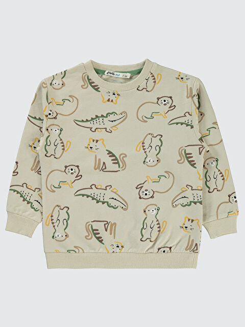 Civil Boys Erkek Çocuk Sweatshirt 2-5 Yaş Yeşil - S000294287-18194