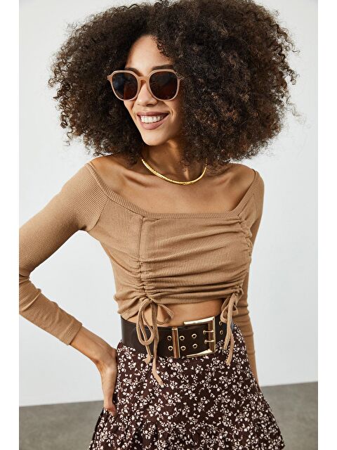 Xhan Bej Önü Büzgülü Kaşkorse Bluz 2KXK2-45851-25 - S000033364-19928