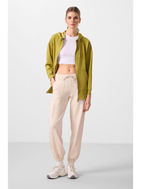 Tommylife Bej Yumuşak Dokulu Cep Detaylı Rahat Form Kadın Pantolon - 94672 - S000364951-19928