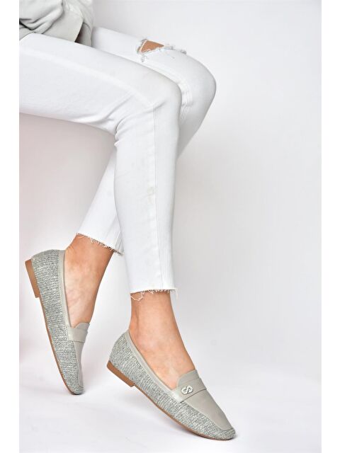Fox Shoes P820940209 Gri Düz Tabanlı Günlük Kadın Babet - S000031777-20600