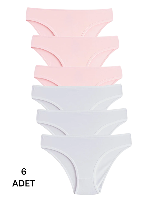 Güneş Karışık Kadın Pamuklu Elastanlı Külot 6'Lı Paket - S000312673-27074