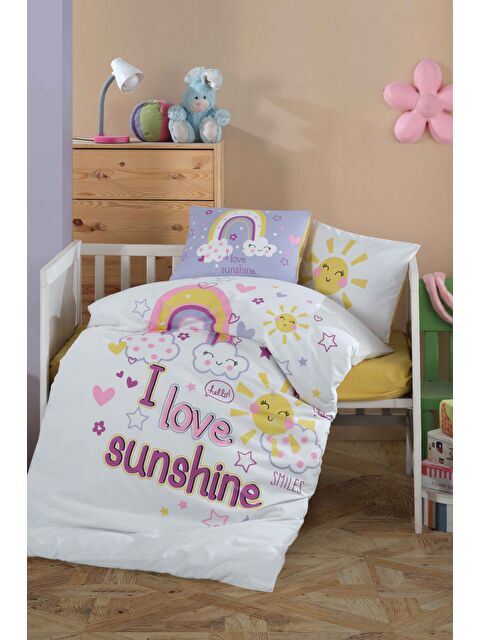 Clasy %100 Pamuk Bebek Nevresim Takımı Sun Love Sarı - S000149770-20072