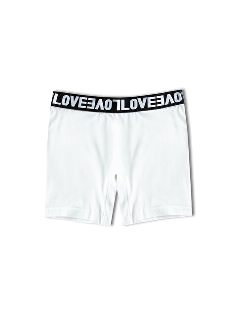 Hnx Pamuklu Beli LOVE Yazılı Lastikli Kadın Mini Tayt - S000144945-20063