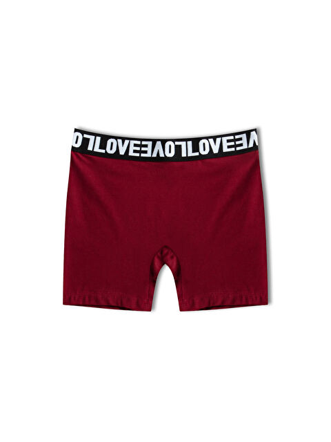 Hnx Pamuklu Beli LOVE Yazılı Lastikli Kadın Mini Tayt - S000144945-19951