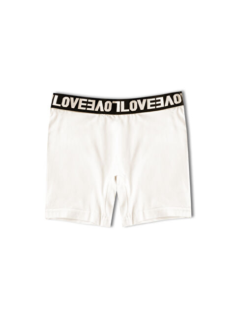 Hnx Pamuklu Beli LOVE Yazılı Lastikli Kadın Mini Tayt - S000144945-19965