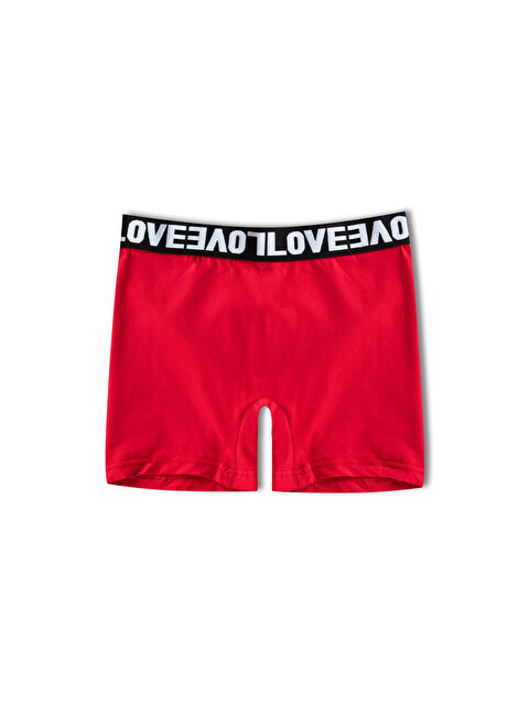 Hnx Pamuklu Beli LOVE Yazılı Lastikli Kadın Mini Tayt - S000144945-20045