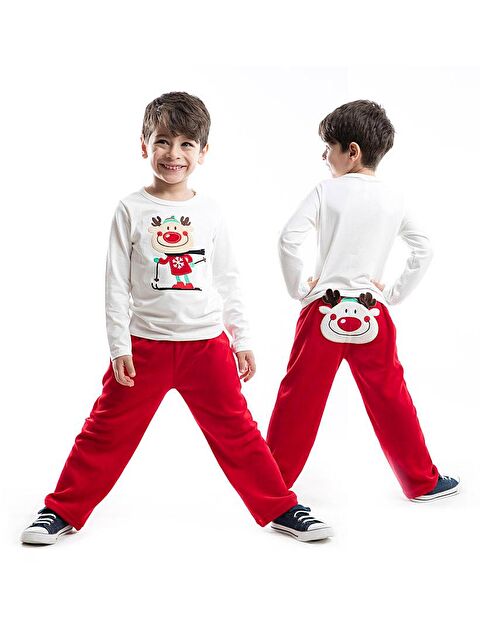 Denokids Geyikli Kadife Erkek Takım - S000037622-23173
