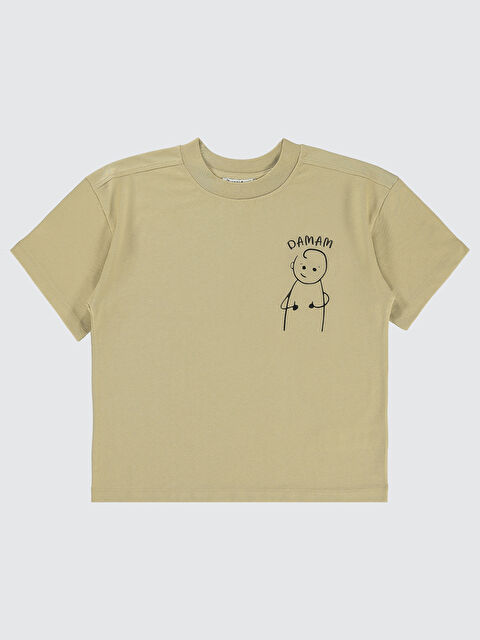 Civil Mivil Oversize Çocuk Tişört 10-13 Yaş Yulaf Sütü - S000220650-19966