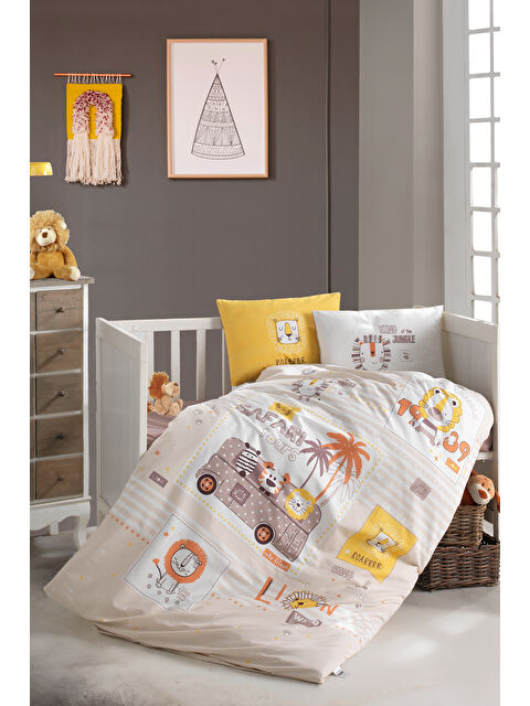 Clasy %100 Pamuk Bebek Nevresim Takımı Lion Sarı - S000149817-20072