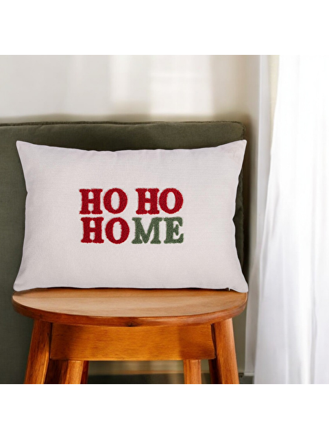 Asdiva Yılbaşı Kırlent Kılıfı Beyaz Zemin  Punch  Desenli Yeni Yıl Süzene Panç 40x60 - S000347708-37251