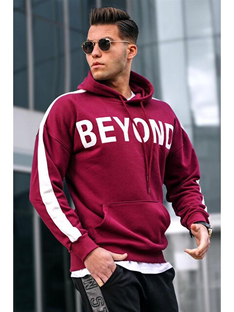 Madmext Bordo Kapüşonlu Erkek Hoodie 5327 - S000049792-19951