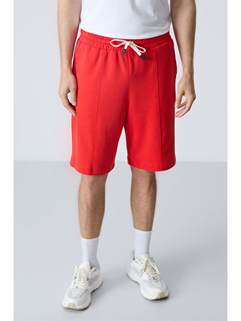 Tommylife Fiesta Pamuklu Kalın Yumuşak Dokulu Standart  Fit Basic Erkek Şort  - 81277 - S000231624-20045