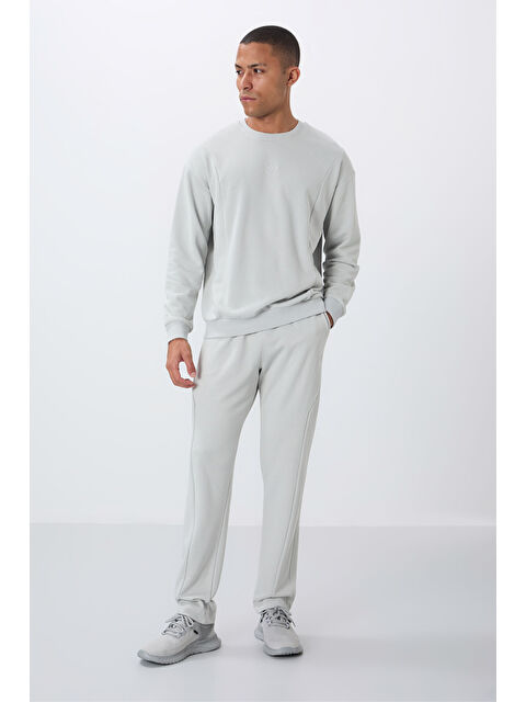 Tommylife Taş Kompakt Pamuklu Kalın Pürüzsüz Dokulu O Yaka Comfort Fit Erkek Eşofman Takım -85263 - S000330168-25636