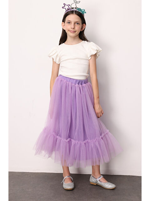 Le Mabelle Fuşya Kız Çocuk Uzun Tül Etek - Mindy - S000439890-18686