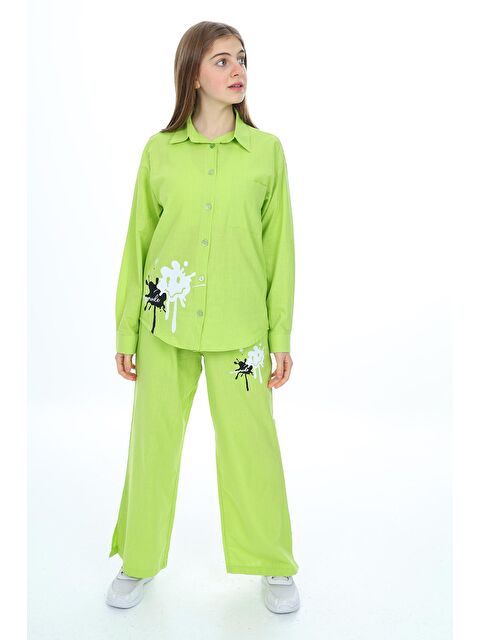 angelos Kız Çocuk Gömlekli Alt-Üst Takım 8-14 Yaş Lx311 - S000130154-19972