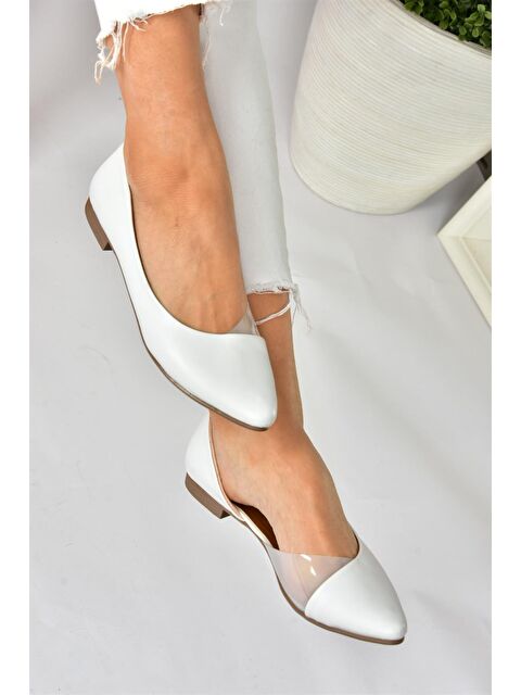 Fox Shoes Beyaz Günlük Kadın Babet P726143009 - S000031783-20063