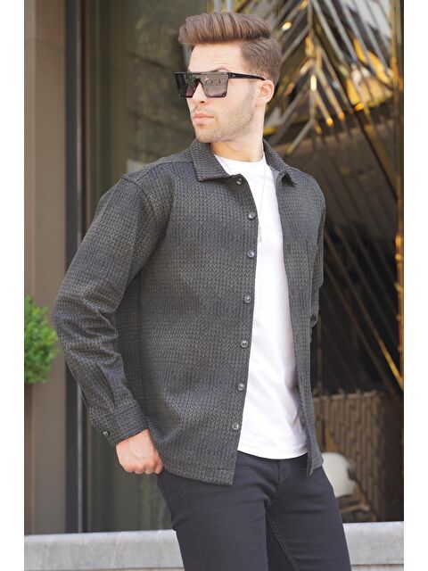 Madmext Haki Desenli Erkek Oduncu Gömlek 6711 - S000029323-18547