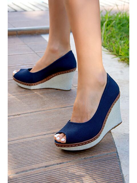 Fox Shoes 9674040305 Lacivert Dolgu Taban Kadın Ayakkabı - S000051711-21164