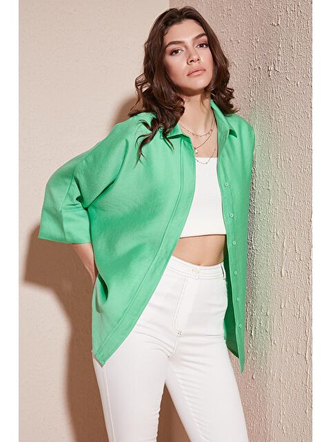 Lela Truvakar Kol Oversize Yazlık Gömlek 514344034 - S000008381-18194