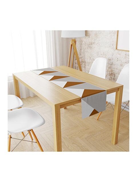 Evmila Kadife Kumaş Üçgen Desen Geometrik Runnur Modeli 1805 40x140 cm - S000088390-23173