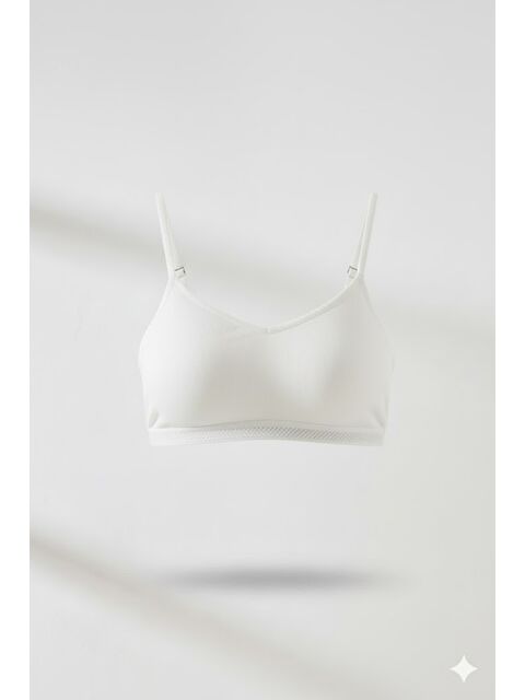 C&City C11423 Kadın Modal Pamuk Kaplı Büstiyer Beyaz - S000222216-20063