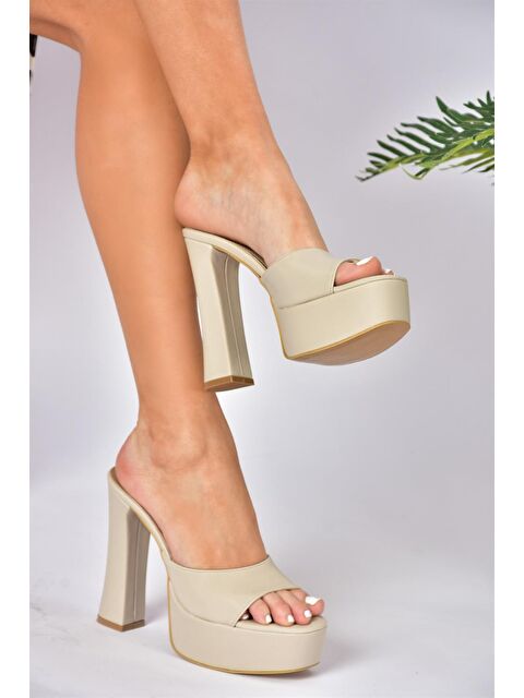 Fox Shoes P404560604 Bej Kadın Terlik - S000052760-19928